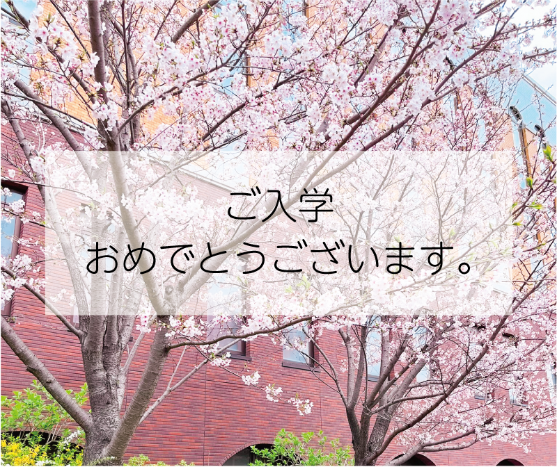 ご入学おめでとうございます。